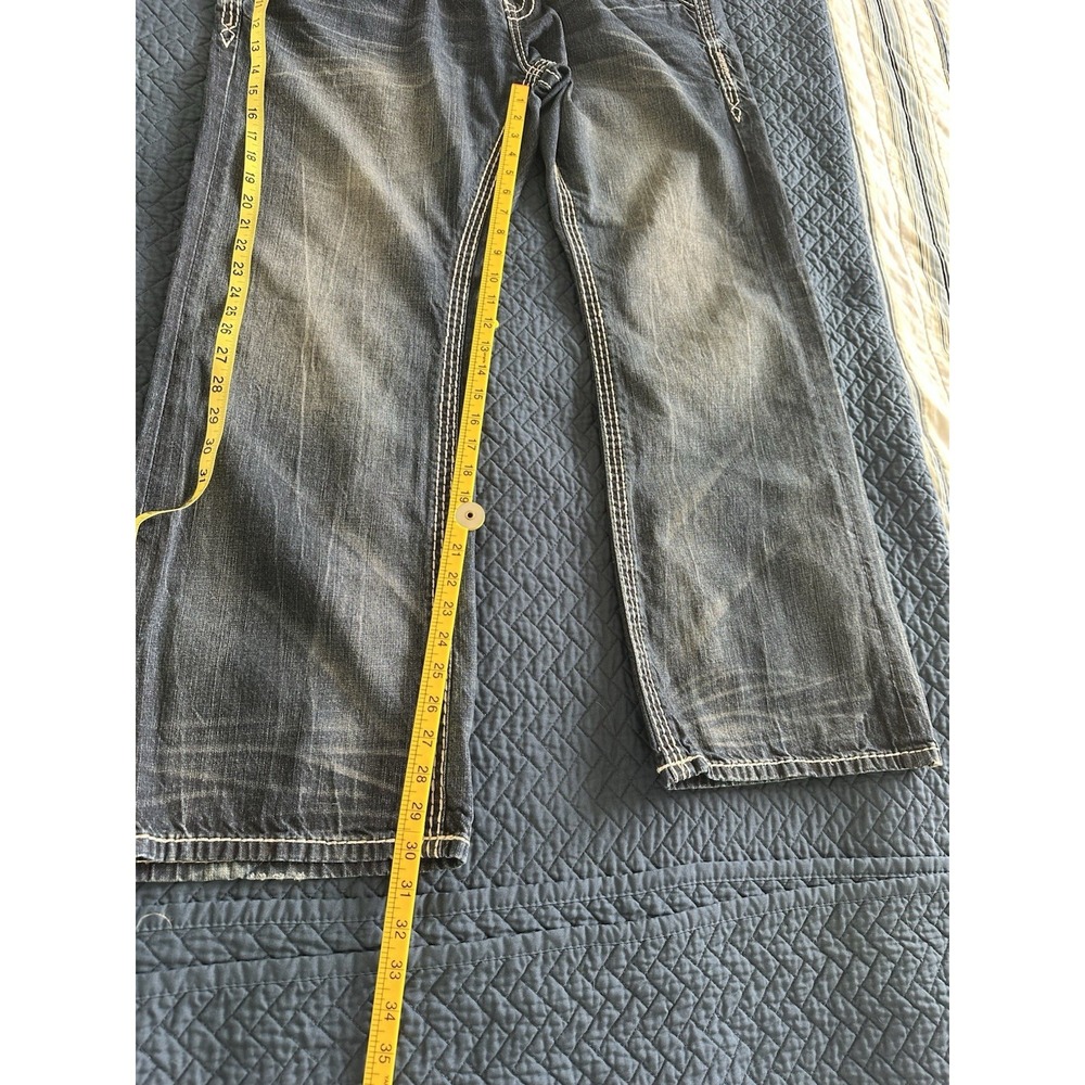 Rock Revival Remedy Straight Fit Jeans Relaxed Straight Fit Men Size 38x30 - Picture 11 of 13